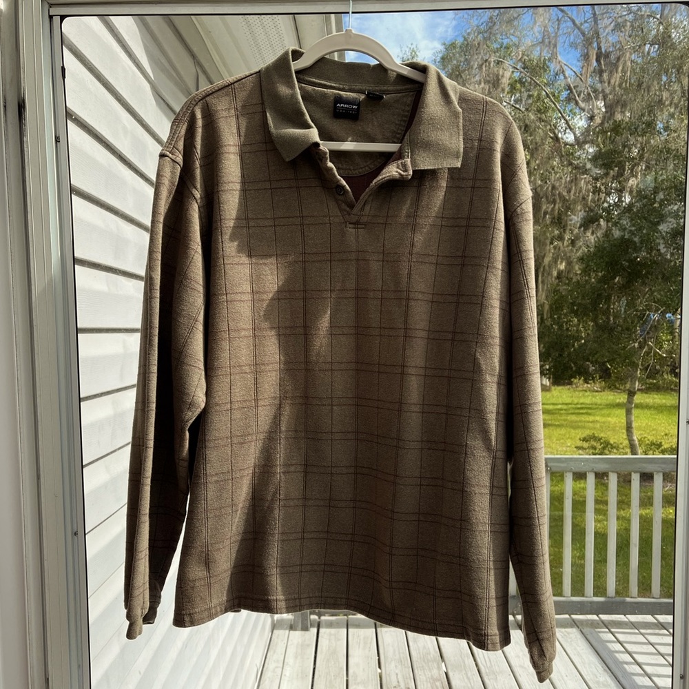 Arrow Mens XXL Long Sleeve Polo Shirt